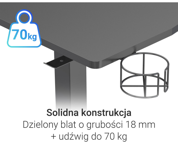 SILVER MONKEY Biurko elektryczne ED-140 carbon SMM028 - 1162665 - zdjęcie 6